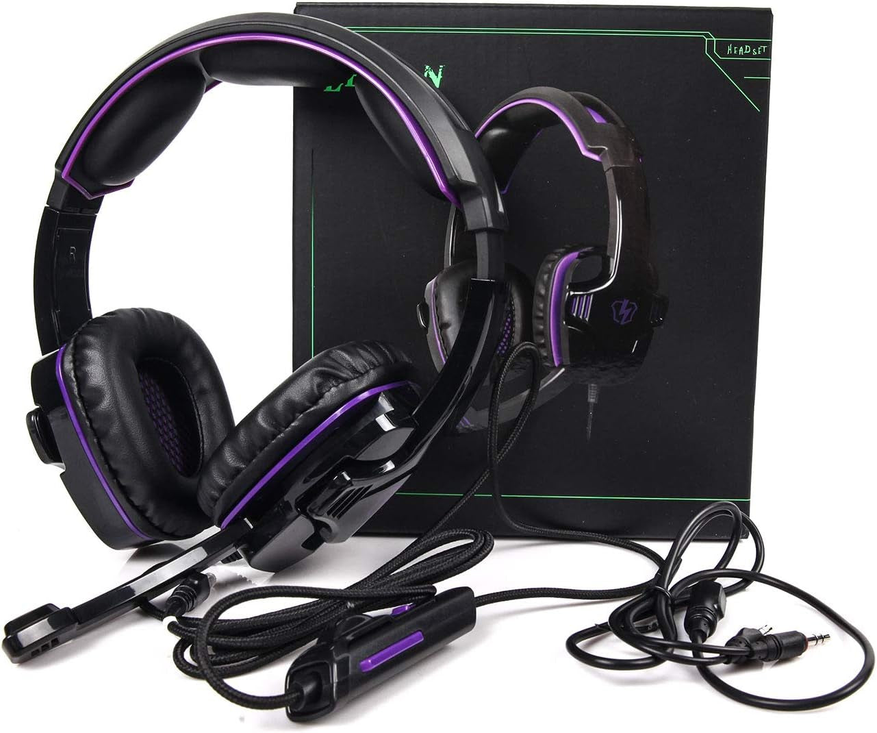 Docooler Gaming Headset 3.5Mm Stereo Over-Ear Headphone with Adjustable Microphone for PC Laptop Smart Phone  Docooler   