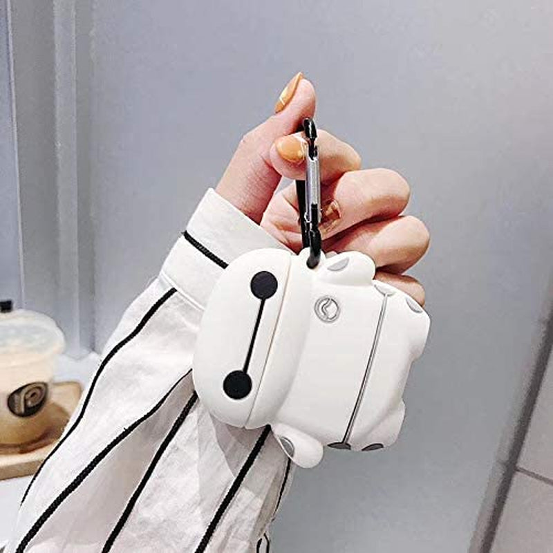 ZAHIUS Silicone Case Compatible for Apple Airpods 1&2 Funny Cover[3D Cartoon Pattern][Designed for Kids Girl and Boys](Baymax)  ZAHIUS Direct   