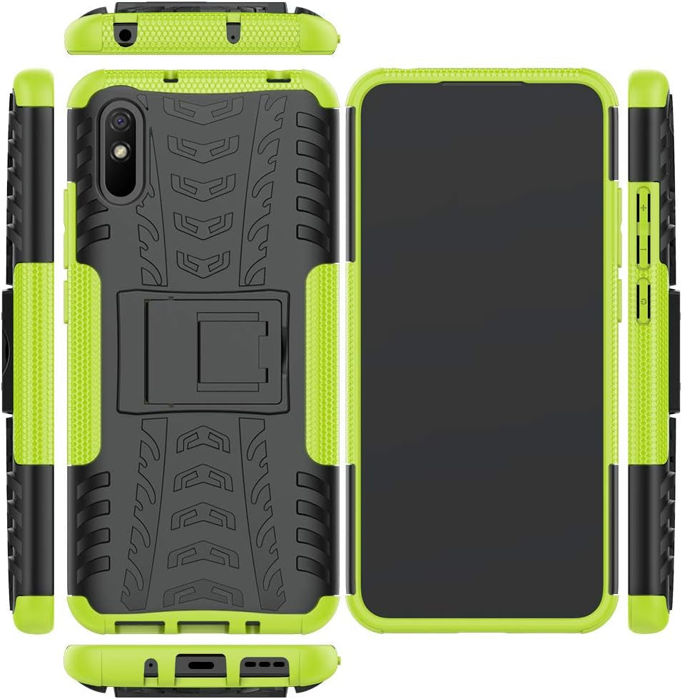 Jielangxin Keji Case for Xiaomi Redmi 9A Case Cover,Case for Xiaomi Redmi 9A M2006C3LG M2006C3LC Case Shockproof Mobile Phone Case Stand Black  Jielangxin Keji Green  