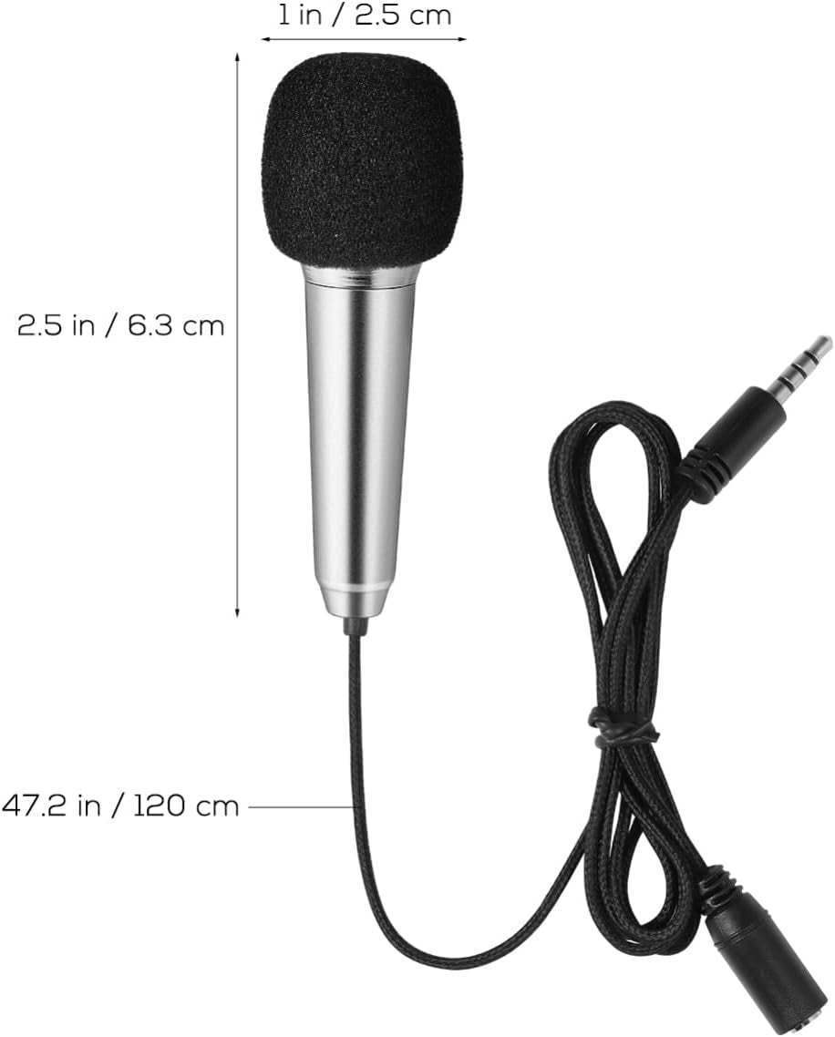 ARTIBETTER Pc Mic Mini Microphone Mini Mic Tiny Portable Vocal Microphone for Recording Voice and Singing on Phone with 3.5 Mm Input for Smartphone and Laptop Handheld Microphone  ARTIBETTER   