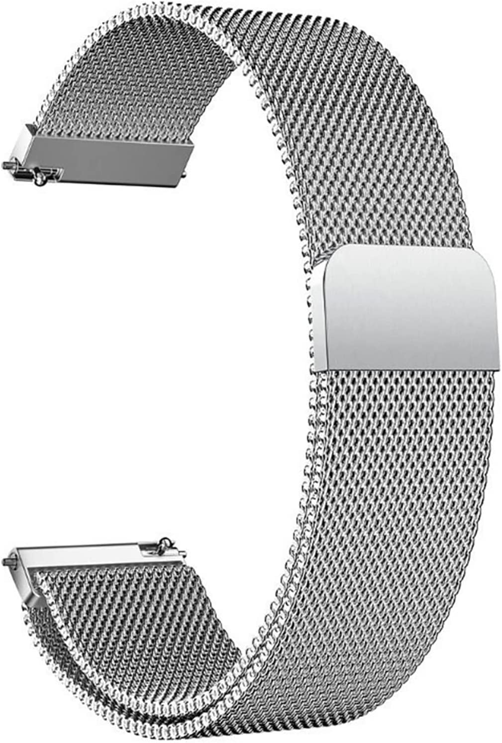 Compatible with Galaxy Watch 3 45Mm/Samsung Galaxy Watch 46Mm/Gear S3 Frontier/Classic Band, 22Mm Stainless Steel Strap Replacement for Samsung Galaxy Watch 46Mm Smartwatch (Colorful)  Morsey Silver 20mm 