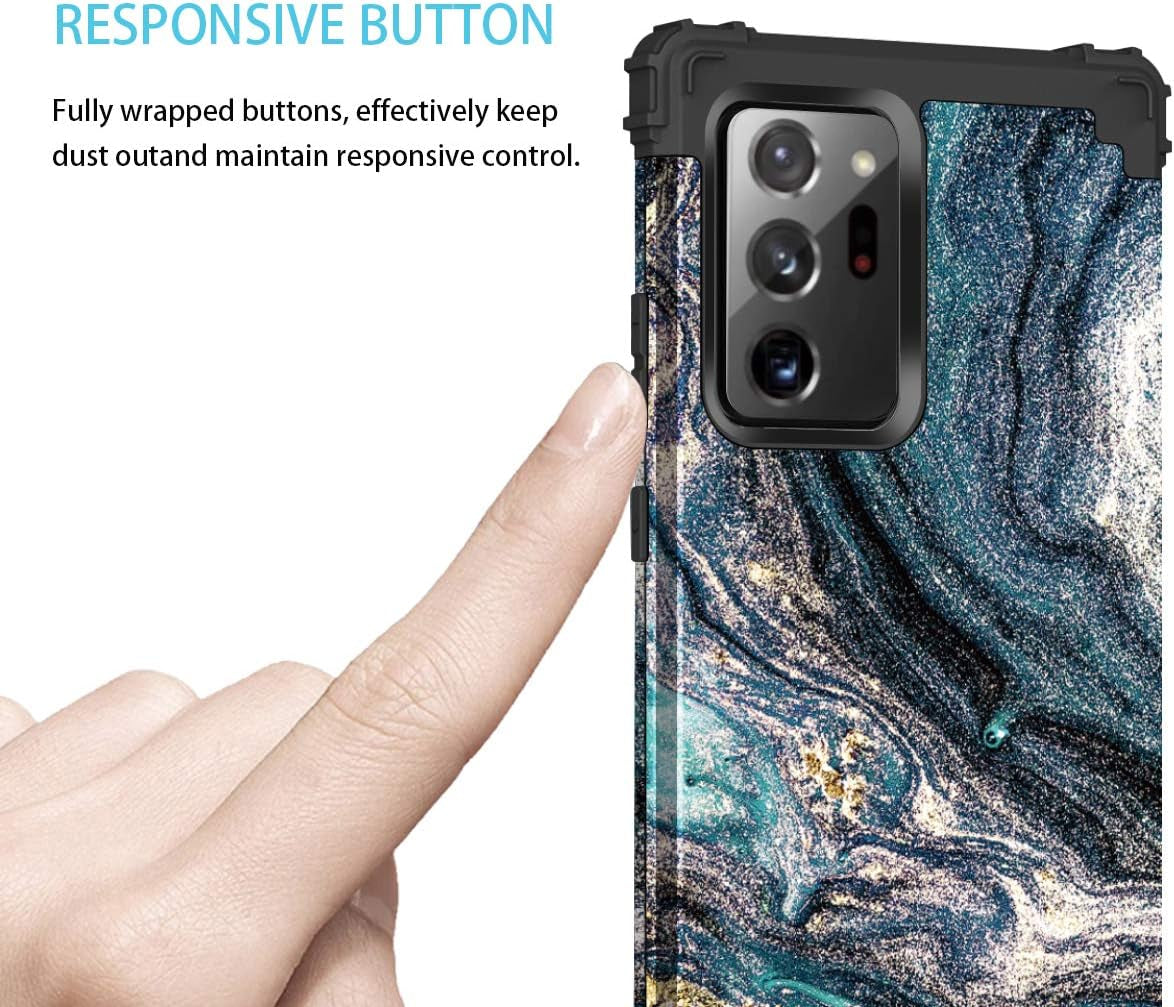 Samsung Galaxy Note 20 Ultra Case,Casewind Galaxy Note 20 Ultra Case Ｍarble 3 in 1 Hybrid Hard PC Soft Silicone Shockproof Anti-Scratch Rugged Bumper Protective Case Cover for Samsung Note 20 Ultra  Casewind   