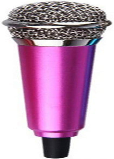 Galand Mini Portable Vocal/Instrument Microphone,3.5Mm Condenser Microphone Phone Karaoke Mic with Stand for Iphone Android Blue  Galand Rose Red  