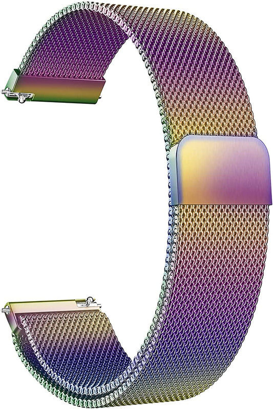 Compatible with Galaxy Watch 3 45Mm/Samsung Galaxy Watch 46Mm/Gear S3 Frontier/Classic Band, 22Mm Stainless Steel Strap Replacement for Samsung Galaxy Watch 46Mm Smartwatch (Colorful)  Morsey   