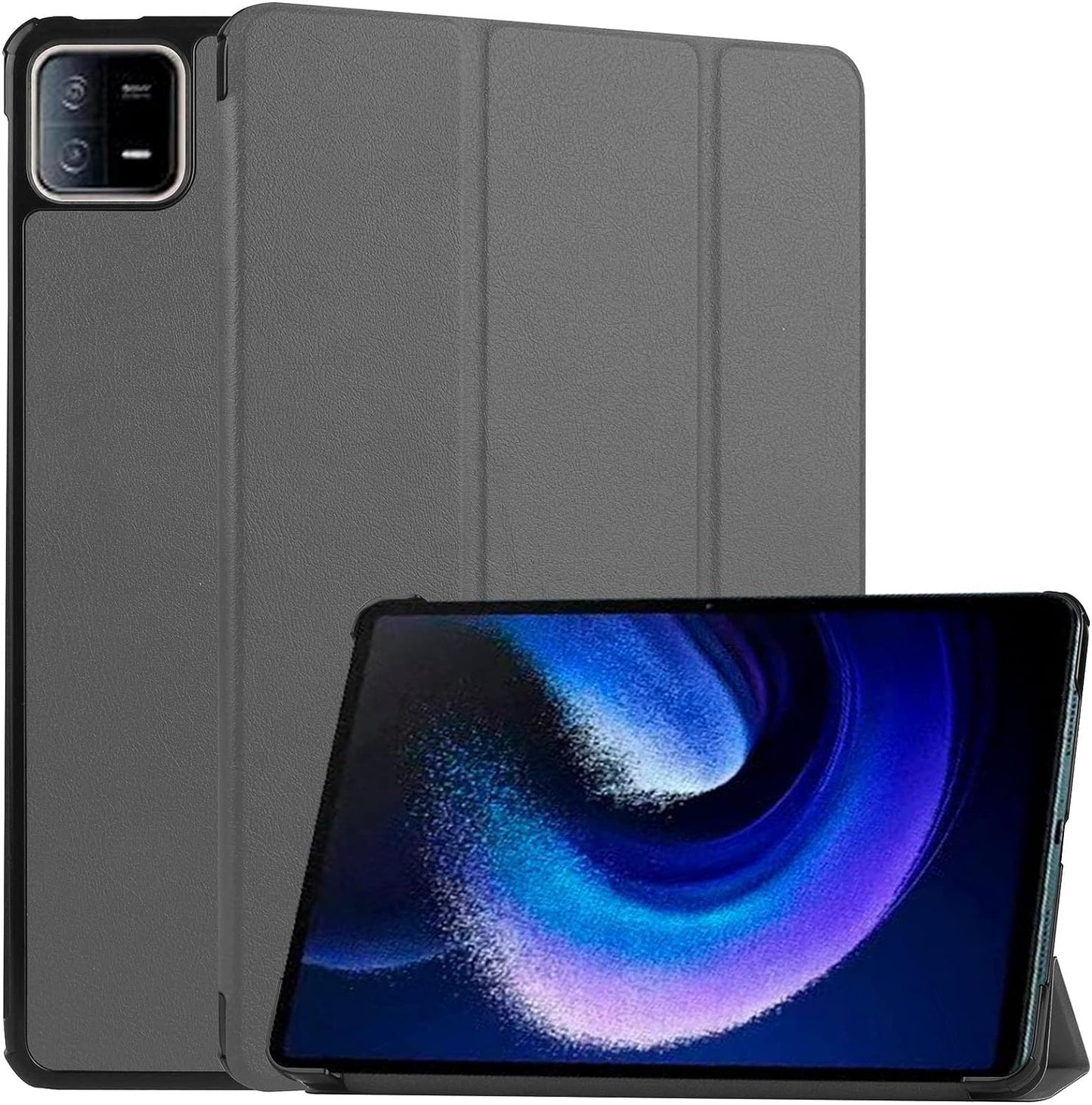 Dwaybox Case for Xiaomi Pad 6/Xiaomi Pad 6 Pro 2023 11.0 Inch, Folio Slim Lightweight Hard Shell Smart Protective Cover with Multi-Angle Stand -Dark Blue  DWaybox Grey Xiaomi Pad 6 11.0 Inch 