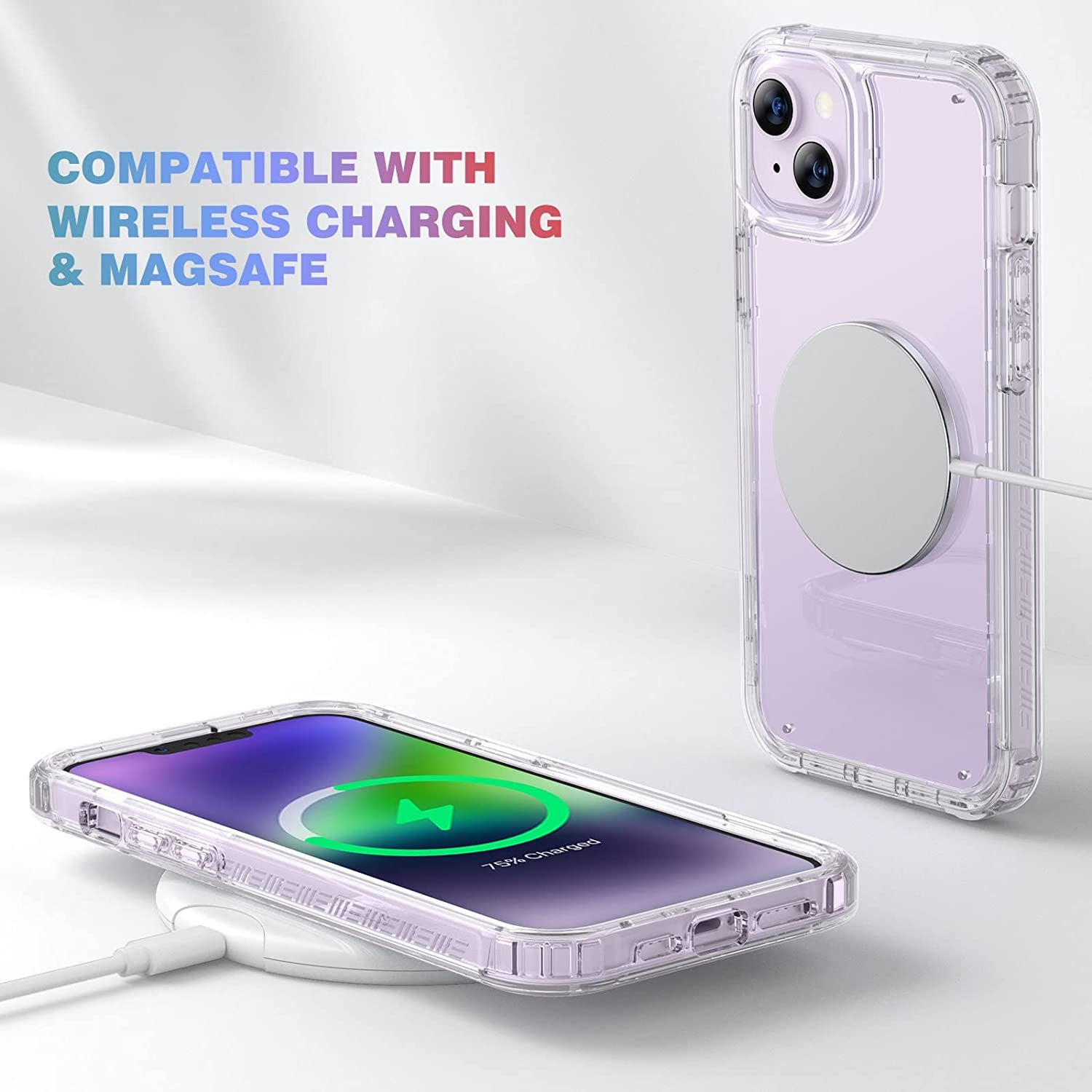 Diaclara Designed for Iphone 14 Case, Full Body Rugged Case with Built-In Touch Sensitive Anti-Scratch Screen Protector, with Camera Lens Protector for Iphone 14 6.1" (Clear)  Diaclara   