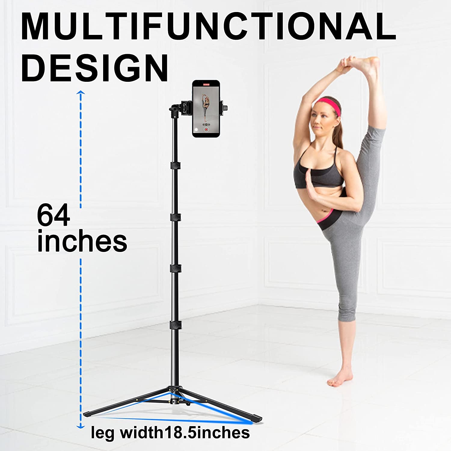 64 Inch Selfie Stick Tripod with Wireless Remote, Phone Tripod Stand Group Selfies/Live Streaming/Video Recording Compatible with All Cellphones…  vvtan   
