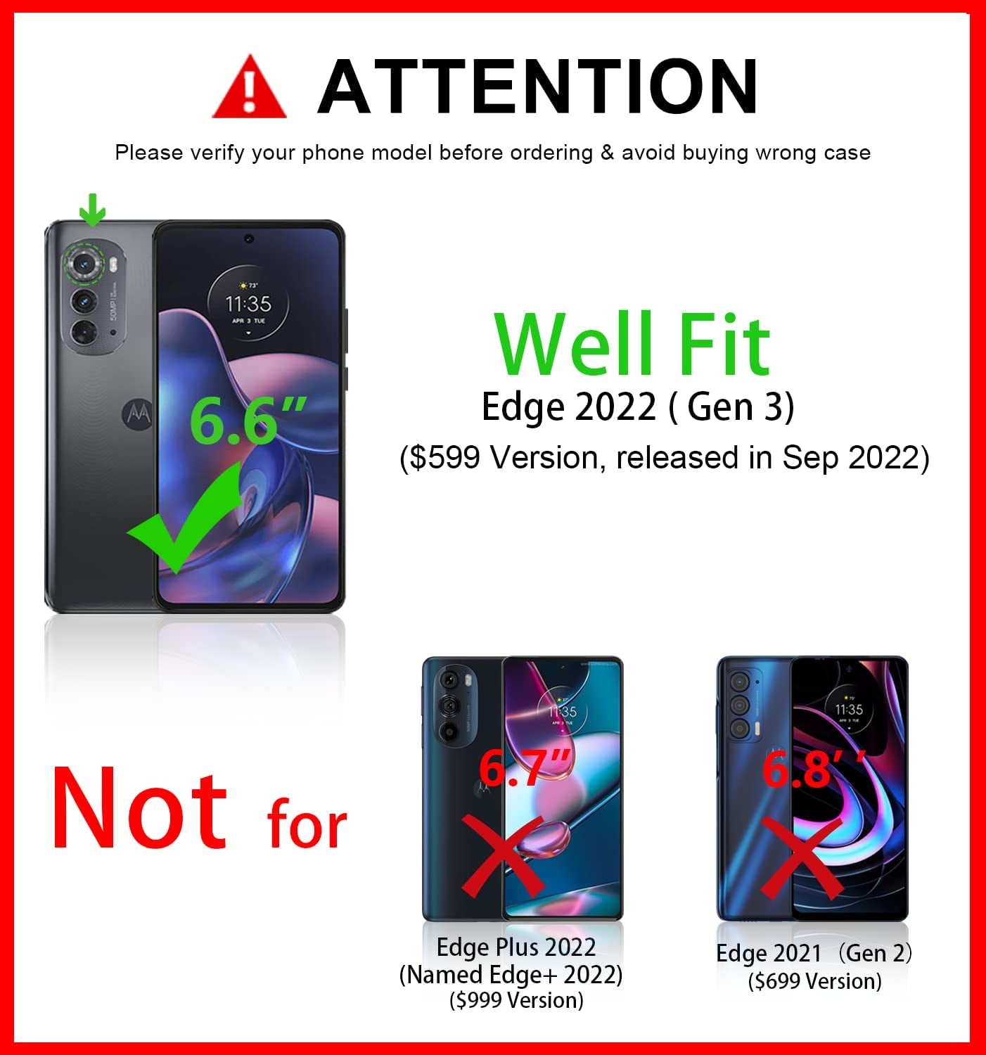 JXVM for Motorola Moto Edge 2022 Case: Moto Edge 5G UW 2022 Dual Layer Case | Shockproof Protective Cell Phone Cover with Hybrid Sturdy Textured Shell - Drop Proof Protection - 6.6 Inches (Blue)  JXVM   