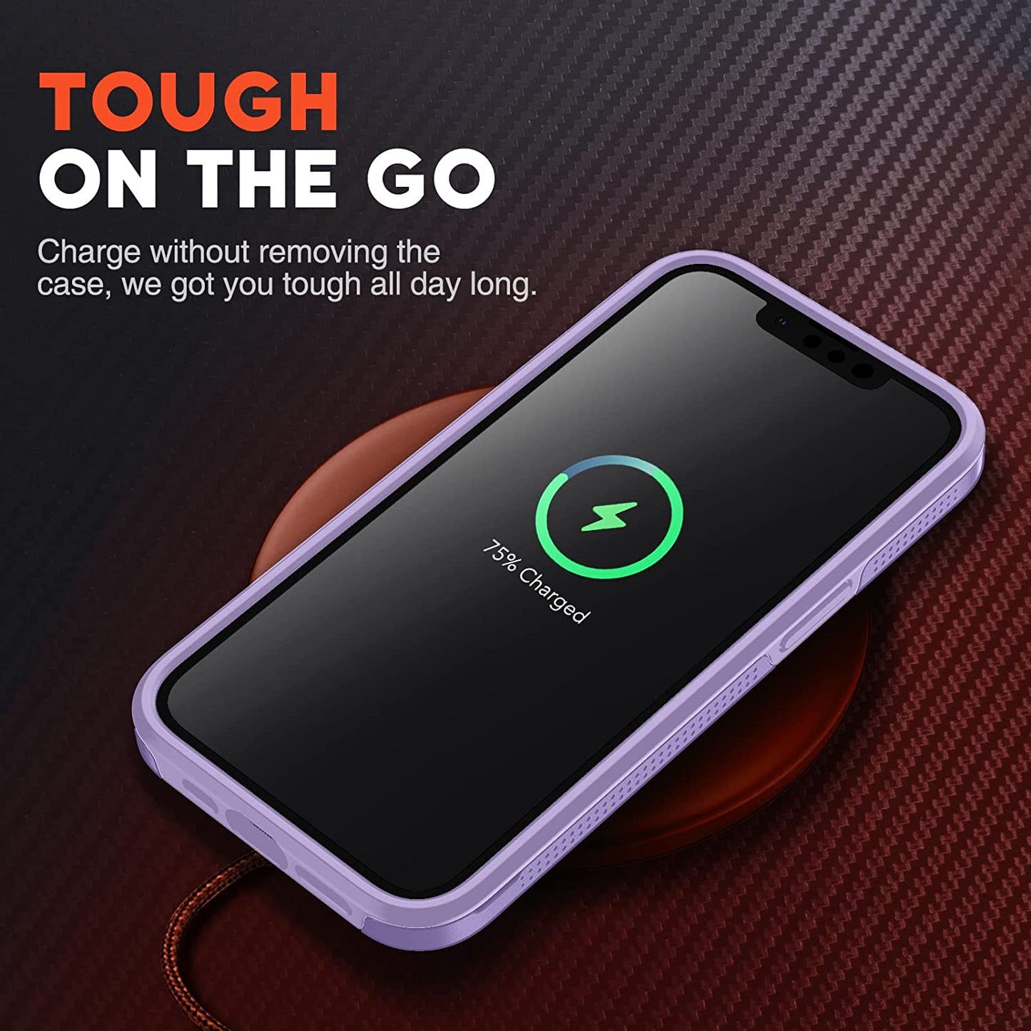 NTG Shockproof Designed for Iphone 13 Case [2 Layer Structure Protection] [Military Grade Anti-Drop] Lightweight Shockproof Protective Phone Case for Iphone 13 6.1 Inch, Purple  NTG   