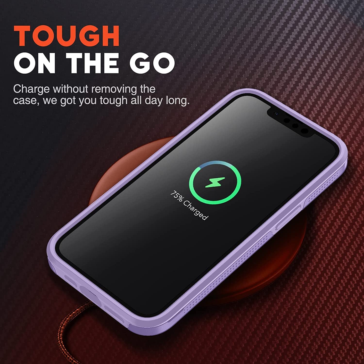 NTG Shockproof Designed for Iphone 13 Case [2 Layer Structure Protection] [Military Grade Anti-Drop] Lightweight Shockproof Protective Phone Case for Iphone 13 6.1 Inch, Purple  NTG   