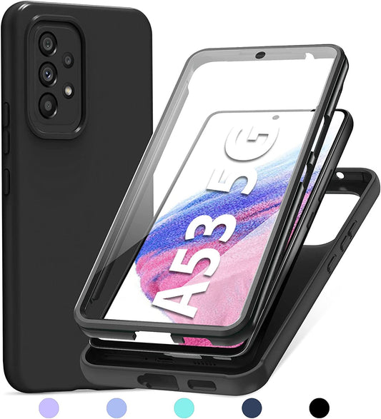PUJUE for Samsung Galaxy A53 5G Case: Shockproof Protective Phone Cases - Soft Silicone TPU Slim Cell Shell - Cute Durable Rugged Matte Phone Covers (Black)  PUJUE   