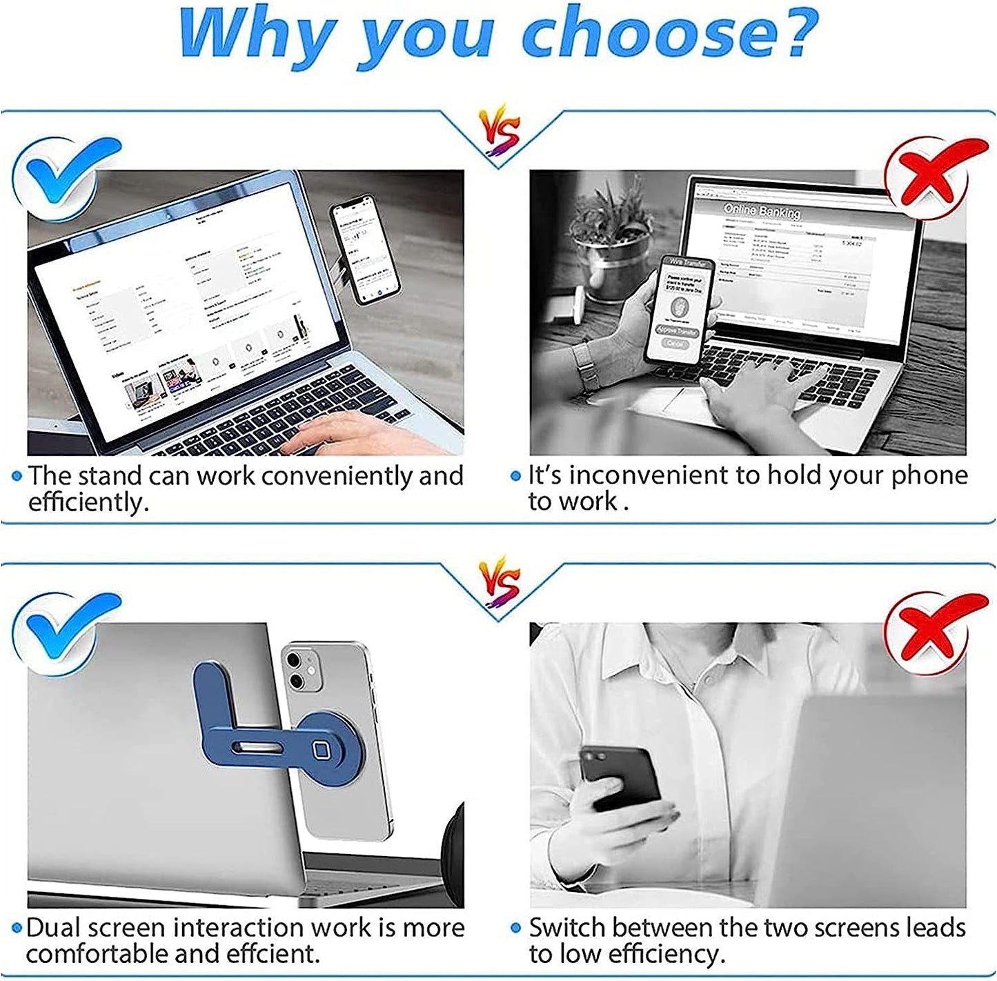 EPANO Laptop Cooling Pads Magnetic Suction Laptop Extension Stand Phone Mount, Aluminum Bracket Holder, Foldable Easy Install, Laptop Side Mount Compatible with 9-17 Inch Laptops (Size : Small)  EPANO   