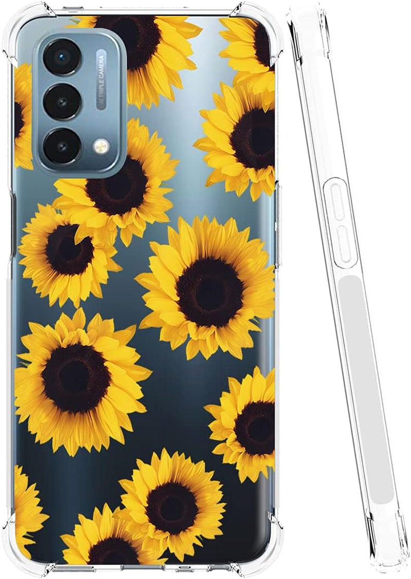 Zoeirc Case for Oneplus Nord N200 5G Case, Oneplus N200 5G Clear Case for Girls Women, Soft TPU Shockproof Protective Transparent Case Cover for Oneplus Nord N200 5G (Sunflower)  Zoeirc   