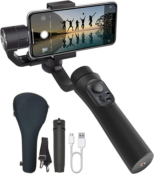Vidpro SB-30 Motorized 3-Axis Smartphone Handheld Gimbal Stabilizer for Smooth Video Capture 360 Degrees Pan Tilt and Roll. App with Face Tracking, Panorama and Time Lapse Modes  Vidpro   