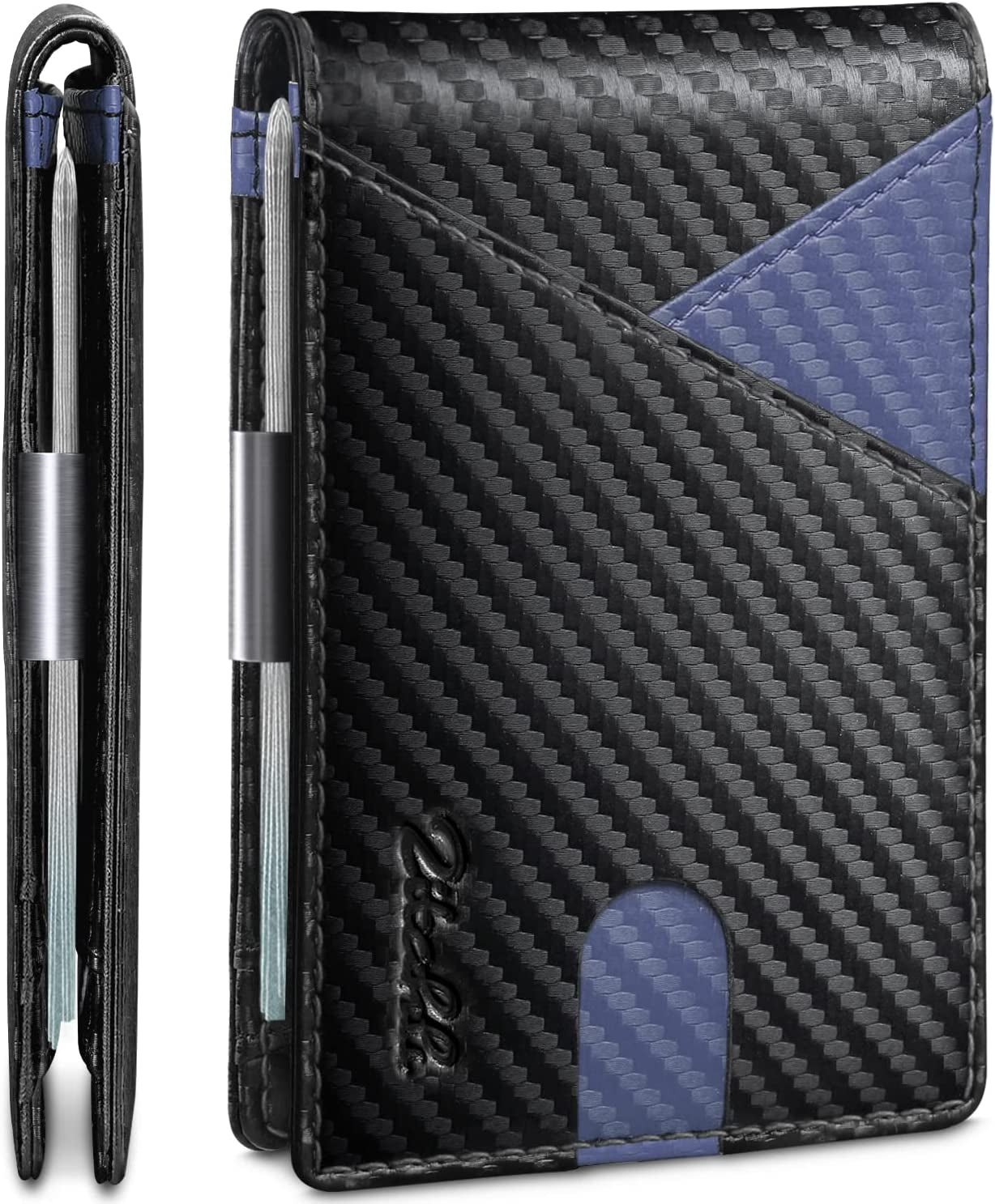 Zitahli Wallet for Men - with Money Clip Slim Leather Slots Credit Card Holder RFID Blocking Bifold Minimalist Wallets with Gift Box  Zitahli   