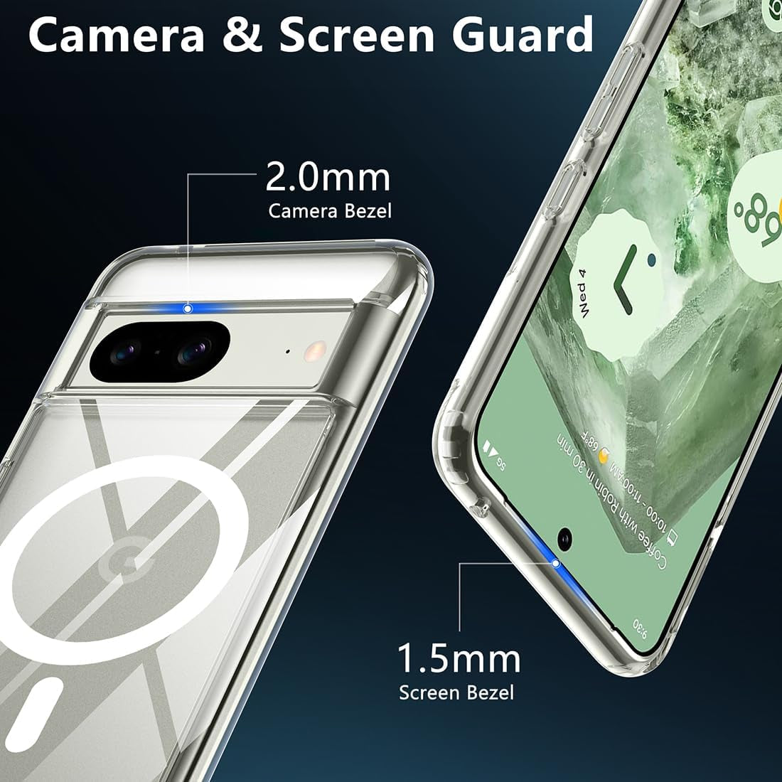 TIANNIUKE Magnetic Case for Google Pixel 8, Translucent Matte Anti-Fingerprint,Compatible with Magsafe,Slim Fit Shockproof Protective Phone Case for Pixel 8 Case (Clear)  TIANNIUKE   