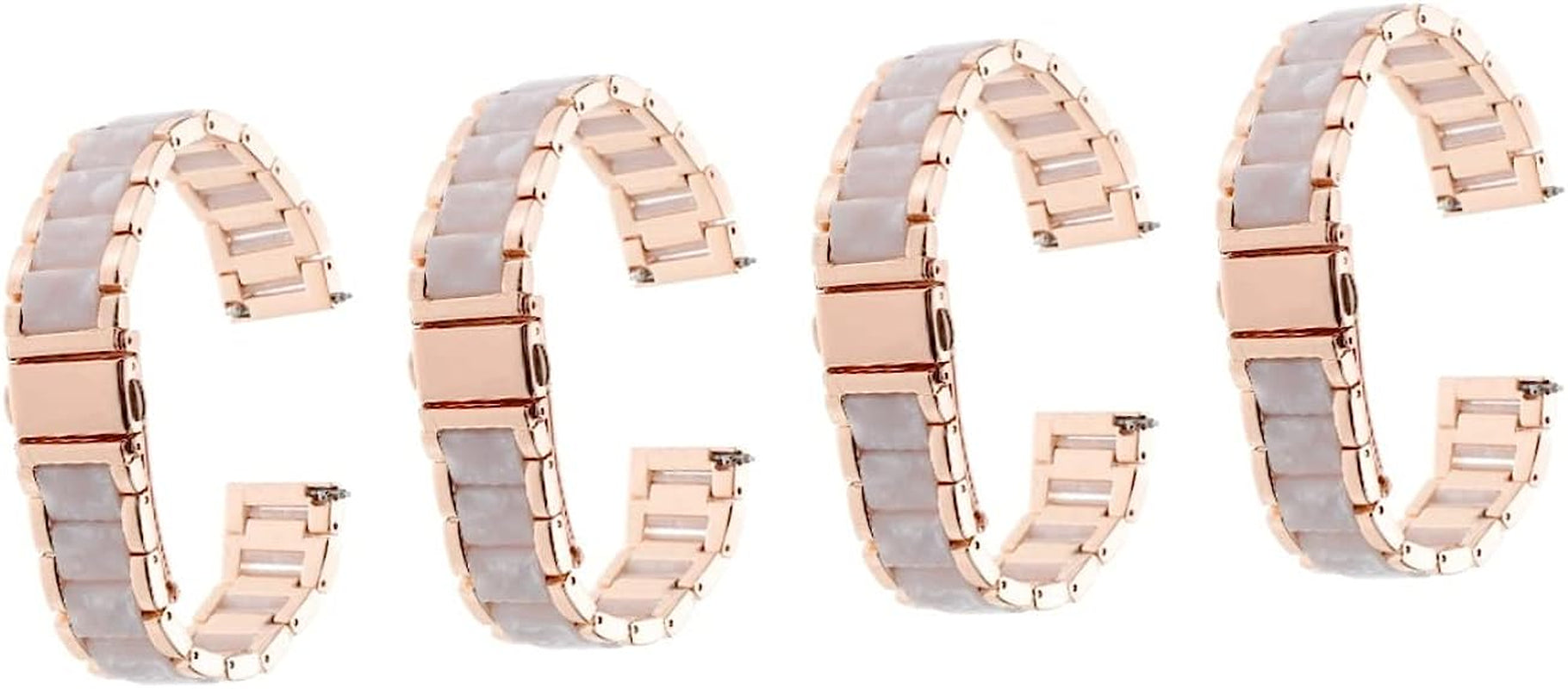 UKCOCO 2Pcs Skid Stainless Men Business Anti- Gift Anti-Skid Belt Accessory Watchband Anti-Slip for Replaceable Metal Band Watch Strap Slip  UKCOCO Rose Goldx4pcs 17.5CMx4pcs 