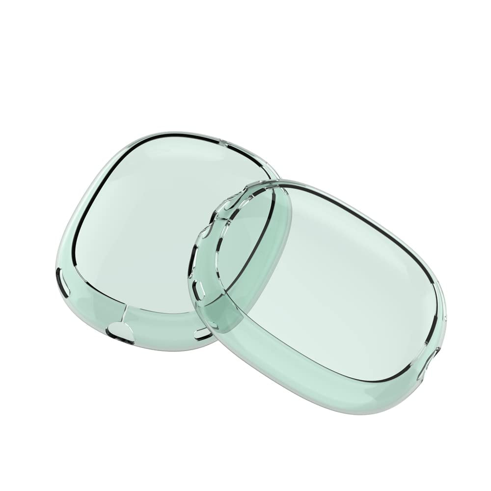 Case Cover for Airpods Max - Headphones,Soft TPU Clear Anti-Scratch Protective Cover,Clear Accessories Skin Protector,Protective Sleeve (Transparent)  Balepha green  