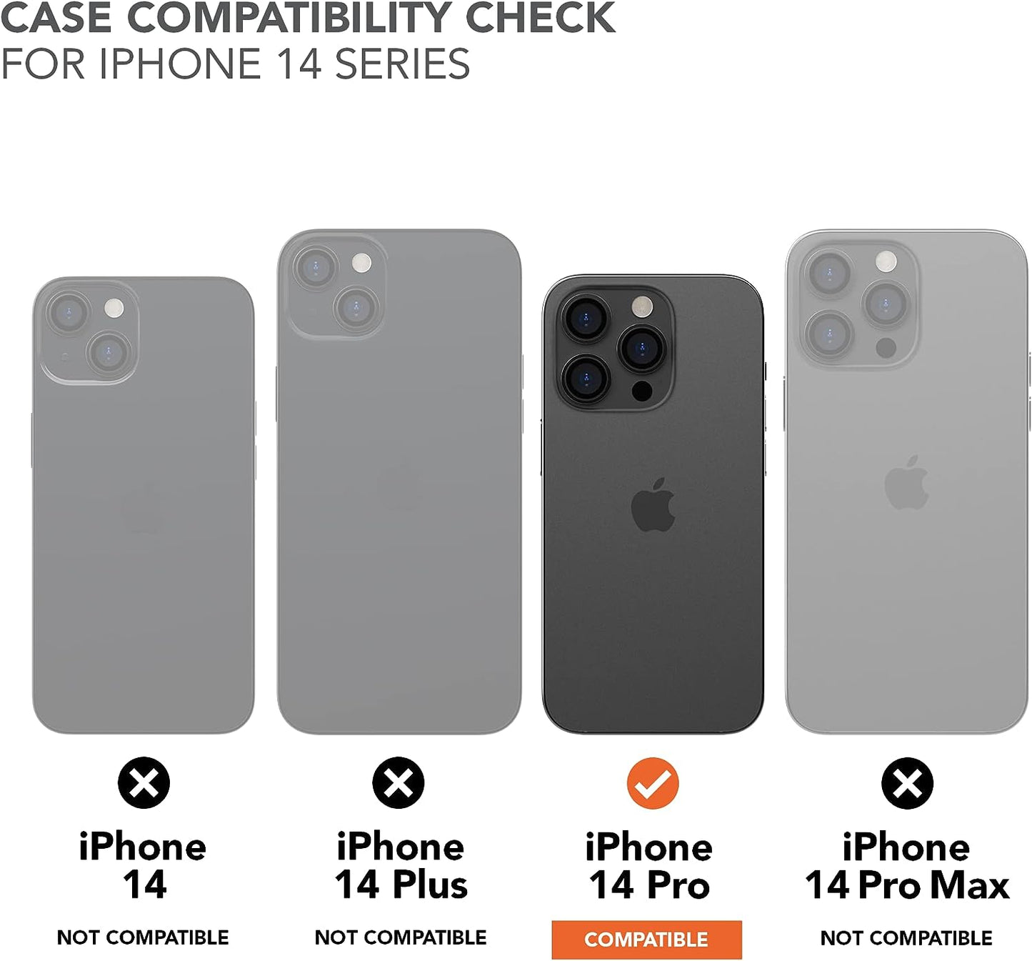 Rokform - Iphone 14 Pro Case, Crystal Series, Dual Magnet + Magsafe Compatible, Clear Apple Case, Iphone Cover with Roklock Twist Lock, Slim Magnetic Drop Tested Armor (Clear)  Rokform   