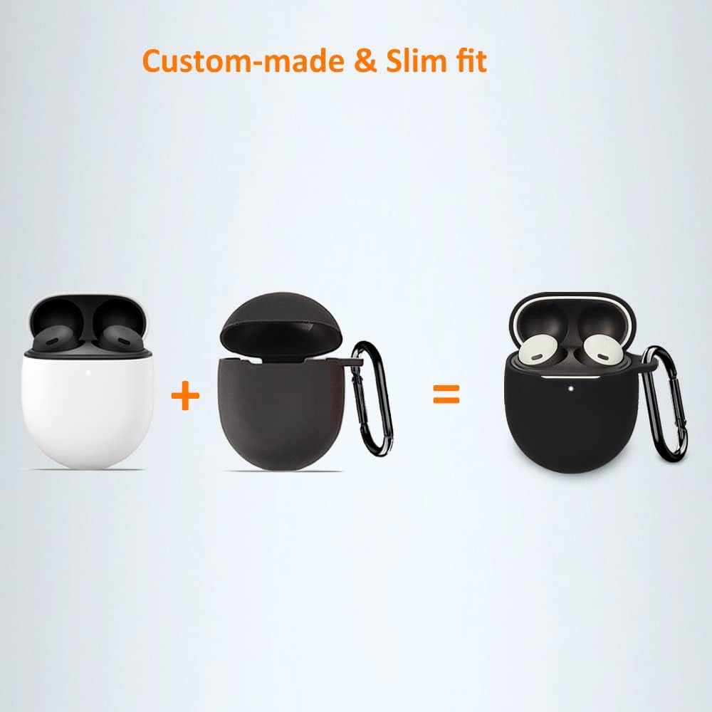 3 Pack | Autosonic Case Designed for Google Pixel Buds Pro (2022) | Soft Silicone Material, Protective Pixel Earbuds Skin | Black, White and Green  AutoSonic   