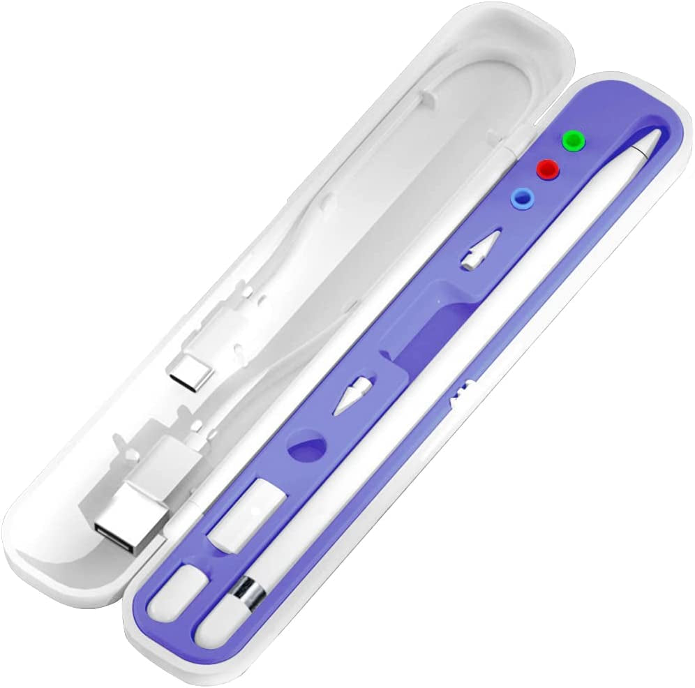 YINVA Pencil Case for Apple Pencil 1St Generation/ Apple Pencil 2Nd Generation Case Holder, Pen Accessories Storage Case Box Cover Design for Apple Ipad Pencil Accessories Tips(Pink)  YINVA Purple  