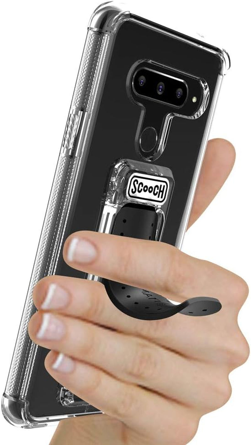 Scooch Wingman | Kickstand Case for LG V40 Thinq [10 Ft Drop Protection] [Two-Way Stand] Shockproof Protective Cover & Compatible with Magnetic Car Mounts (Clear)  Scooch   