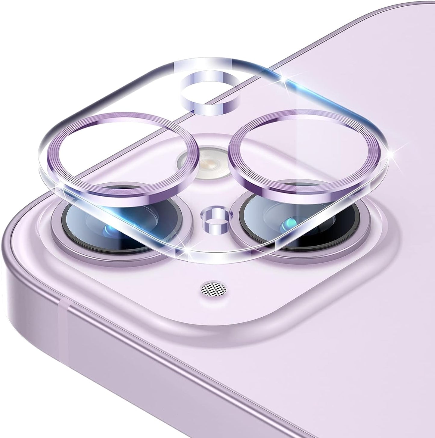 Uniqueme [3 Pack] for Iphone 13 / Iphone 13 Mini Camera Lens Protector, Tempered Glass [Case Friendly][New Version][Scratch-Resistant][Easy Installation] - Black Circle  UniqueMe   