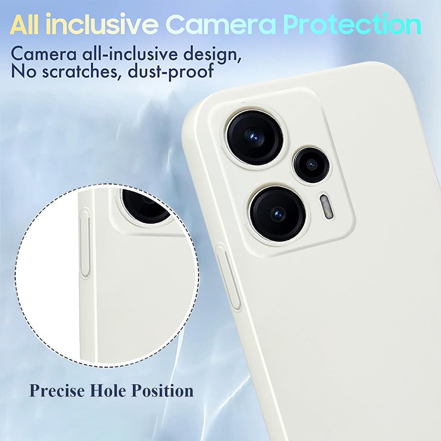 Yarxiawin for Xiaomi Poco F5 Case Shockproof Pink, Xiaomi Poco F5 Phone Case Thin Hard PC Anti-Fingerprint Xiaomi Redmi Note 12 Turbo Cover with Ultimate Delicate Touch Feeling (White)  Yarxiawin   