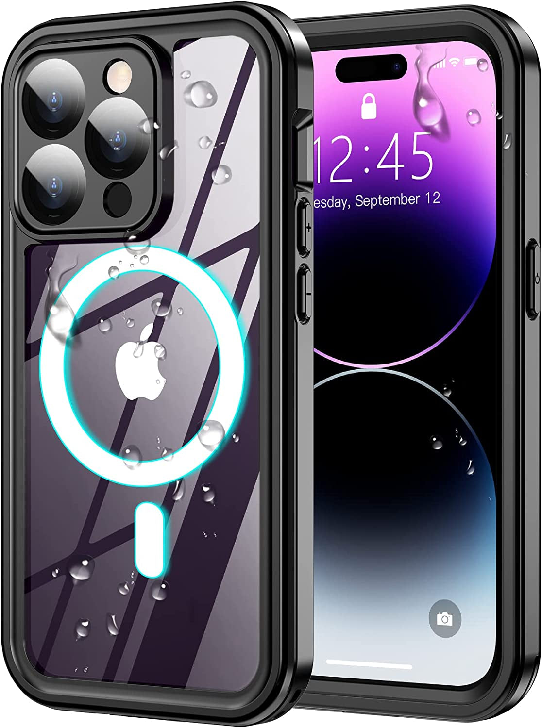 MOZOTER [2 in 1 for Iphone 14 Pro Max Case,[12 FT Shockproof] [With 1 Pcs Glass Screen Protector] [Heavy Duty] Clear Phone Case Cover 6.7-Crystal Clear  MOZOTER   