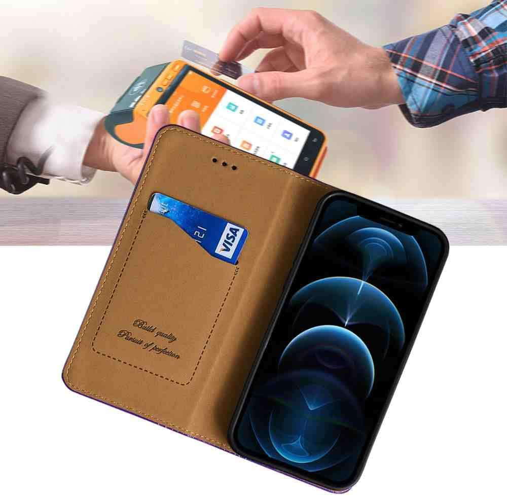 Mojiery Phone Cover Wallet Folio Case for LG X Power 2, Premium PU Leather Slim Fit Cover for X Power 2, 1 Card Slot, Exact Cutouts, Purple  MojieRy   