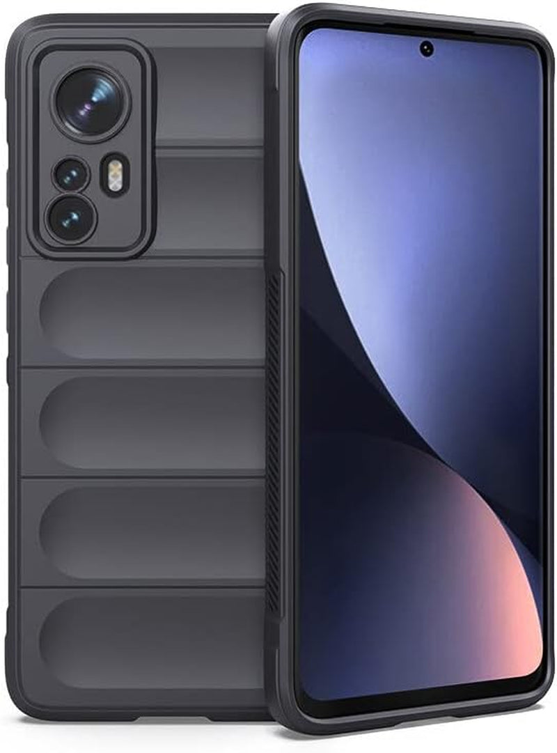 Xiaomi 12 Lite Case, Eabhulie Flexible TPU Silicone Non-Slip Shock-Absorbent Case Cover for Xiaomi 12 Lite Green  EabHulie Dark Grey  