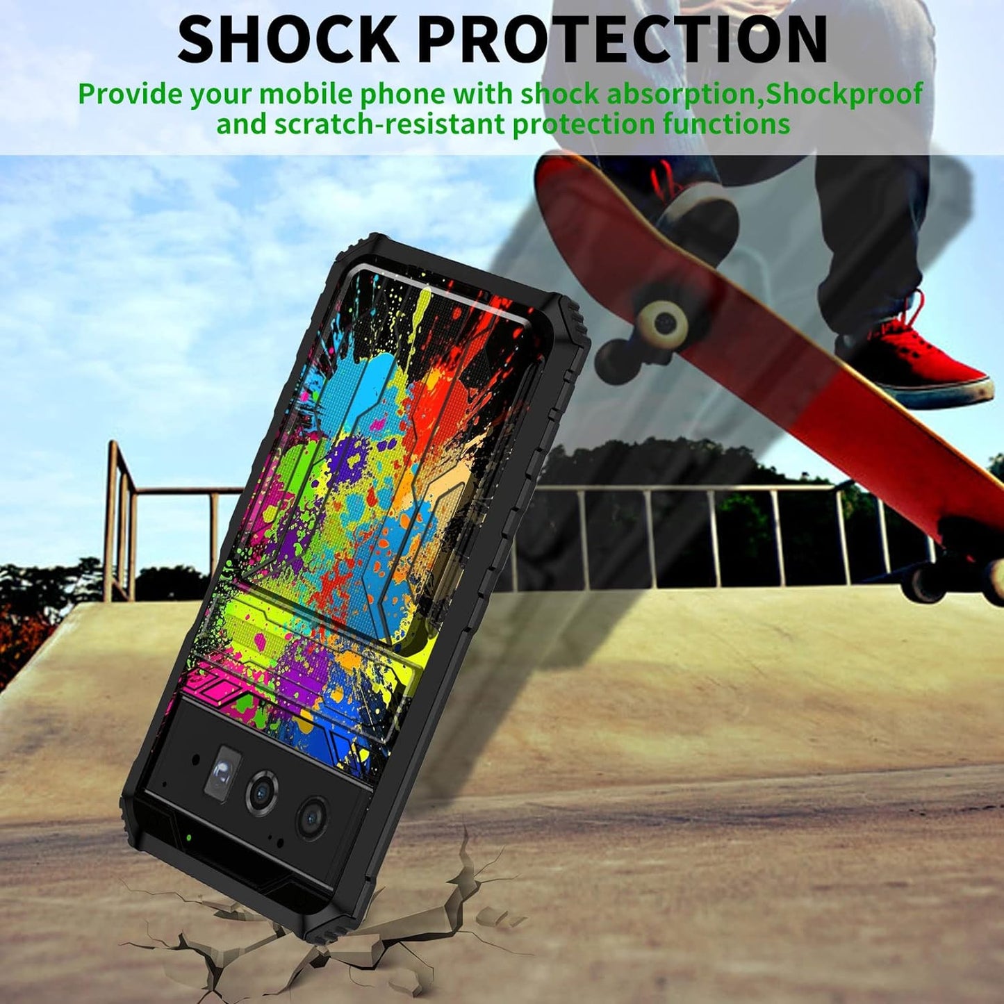 CGFGHHUY for Google Pixel 6 Case for Pixel 6 Wallet Case with Credit Card Holder & Kickstand Dual Layer Hard PC Soft TPU Protective Case for Google Pixel 6 6.4 Inch 2021 - Watercolor  CGFGHHUY   