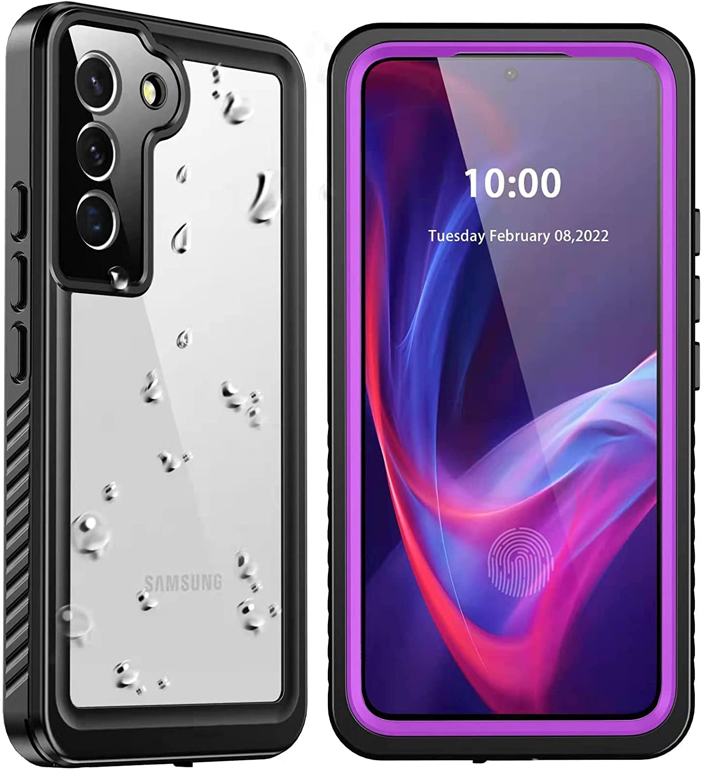 ANTSHARE for Samsung Galaxy S22 5G Case Waterproof Shockproof,Samsung S22 Case with Screen Protector,Full Body Heavy Duty Protective Case for S22 Blue/Clear  ANTSHARE Purple/Clear  