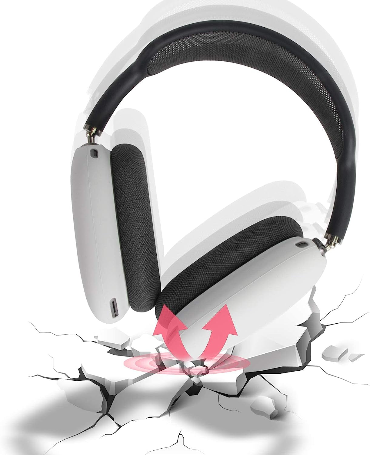 Hard + Soft Silicone in Both Cases Replacement for Apple Airpods Max Headphone by Co2Crea  co2CREA   