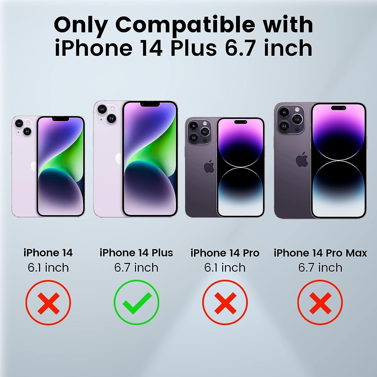 Caka for Iphone 14 plus Case with Belt-Clip Holster, Case for Iphone 14 plus with Slide Protective Camera Cover Built-In 360° Rotate Stand, Iphone 14 plus Phone Case 6.7 Inch -Green  Caka   