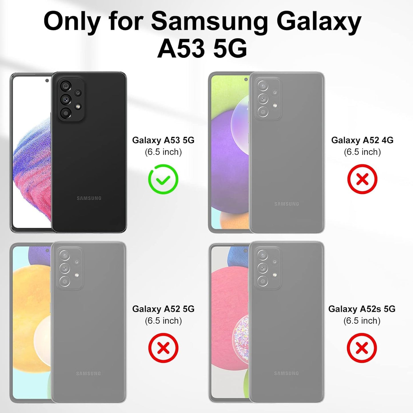 JAME for Samsung A53 5G Case, Galaxy A53 5G Case with Shockproof Protective Case with Rotatable Kickstand for Samsung Galaxy A53 5G Case, Black  JAME   