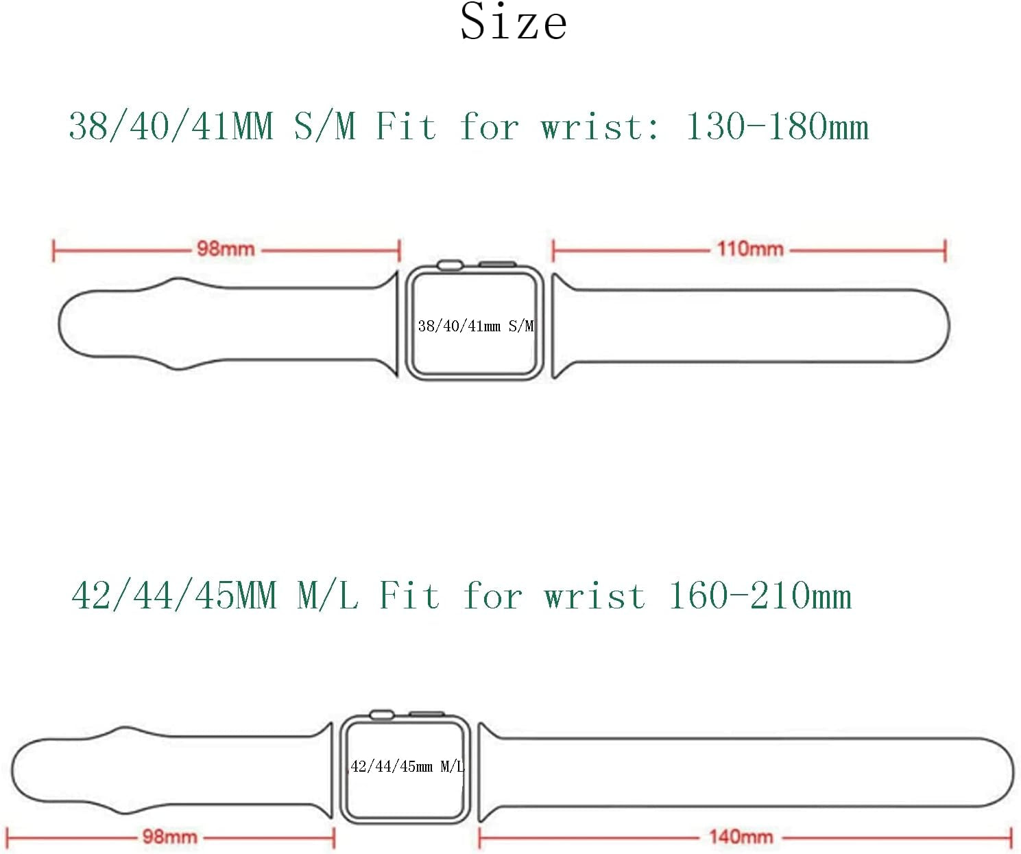 Hi-Yoohere Chic Breathable Christmas Santa Claus Pattern Bands Compatible with Apple Watch 42Mm 44Mm 45Mm M/L, Grade Soft Silicone Sports Wristband Strap for Iwatch SE & Series 8/7/6/5/4/3/2/1  Hi-Yoohere   