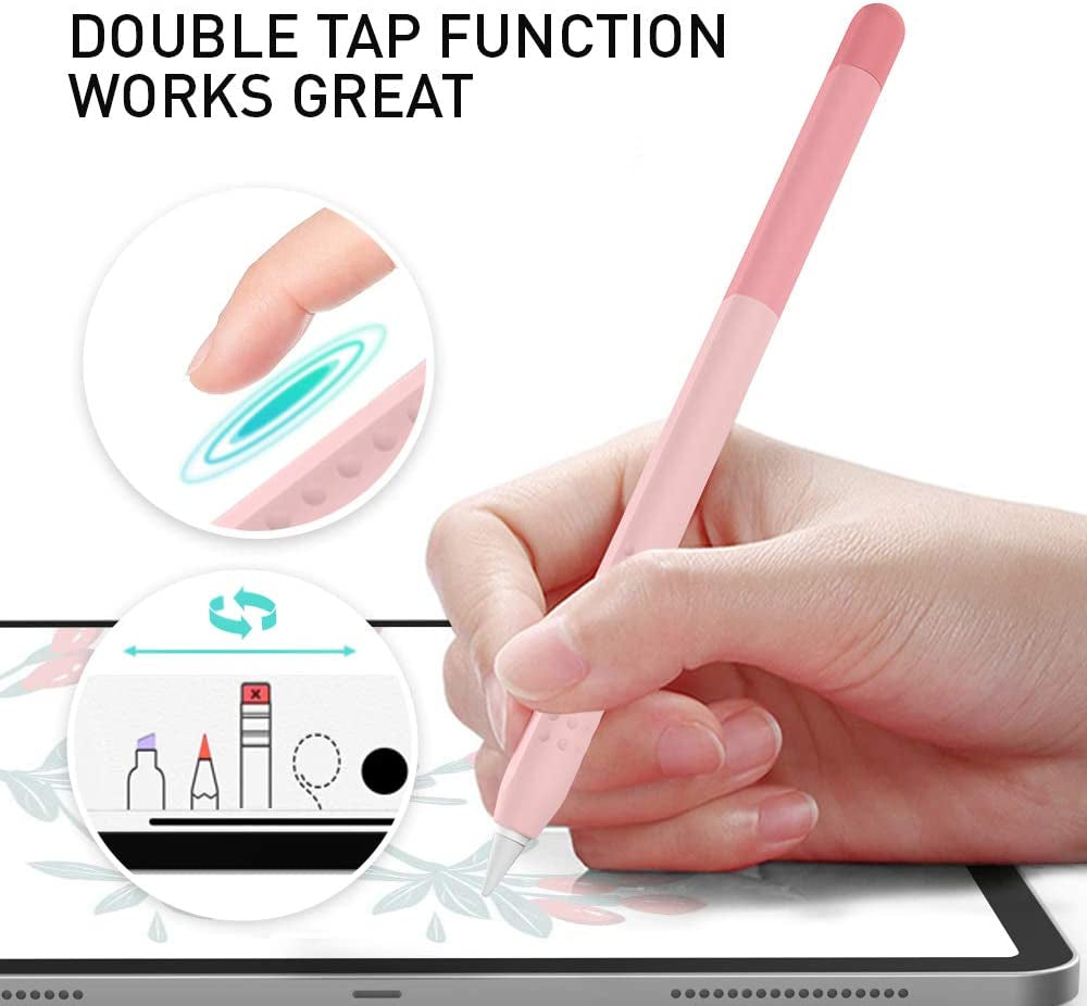 Delidigi Pencil Case Compatible with Apple Pencil 2Nd Generation Case, Gradient Color Case Sleeve Silicone Cover Accessories for Apple Pencil 2Nd Gen(Gradient Pink)  Delidigi   