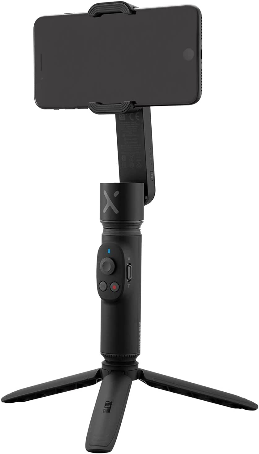 Zhiyun Smooth X Foldable 2-Axis Smartphone Gimbal Stabilizer for Iphone 13 12 11 Pro Xs Max Xr X 8 plus 7 6 SE Android Cell Phone Samsung Galaxy S21 Ultra Note10 S10 Black Google Pixel 6 Pro - Black  zhi yun   