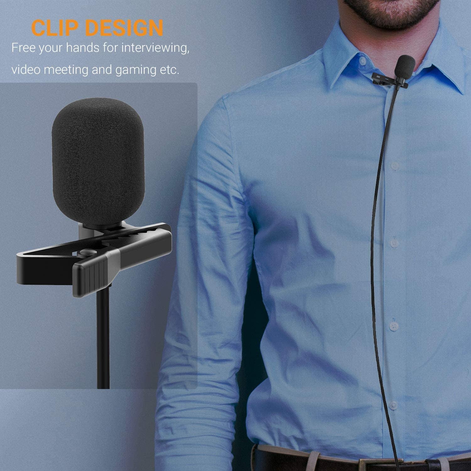 Cubilux 3.5Mm Phone Microphone with High Sensitive ECM for Loud and Clear Recording, Omnidirectional 1/8” TRRS Mini Lavalier MIC, External Clip Lapel Vlog MIC for Android Smartphone, Laptop, 5 Feet  Cubilux   