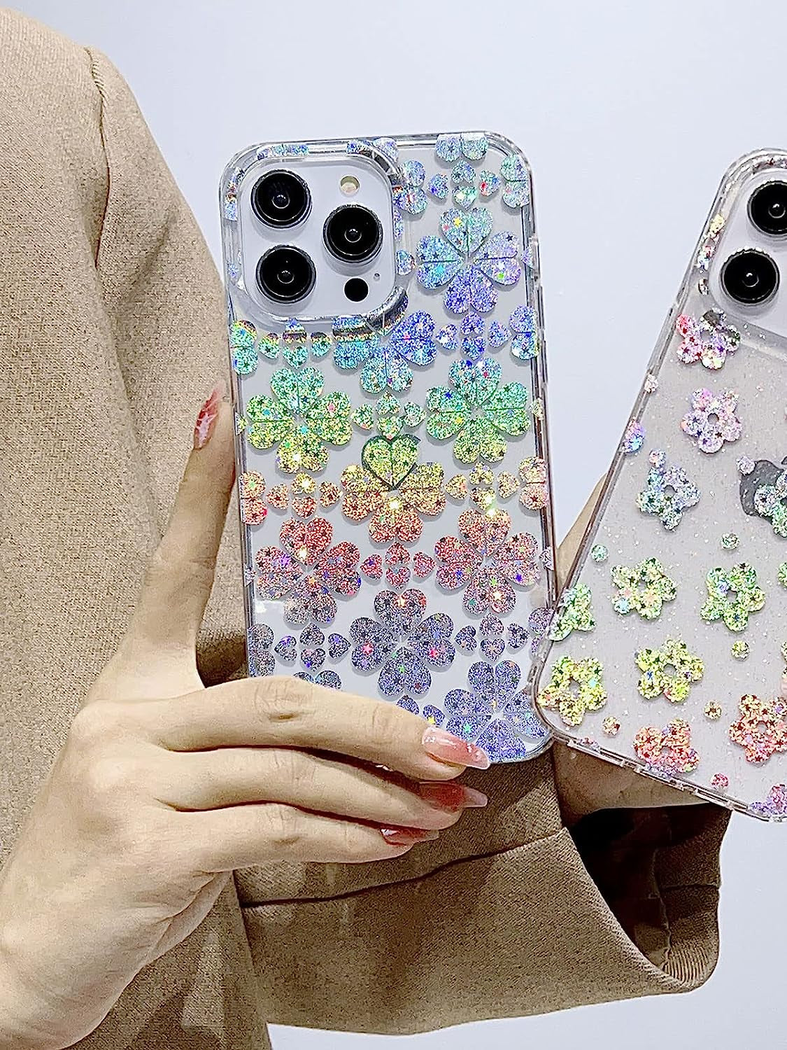 J.West for Iphone 14 Pro Case 6.1",Shiny Soft Shockproof Cute Clear Love-Heart Phone Protective Cover for Women,Glitter Plating Pattern Design TPU Bumper Slim Fit Phone Case for Girls  J.west   