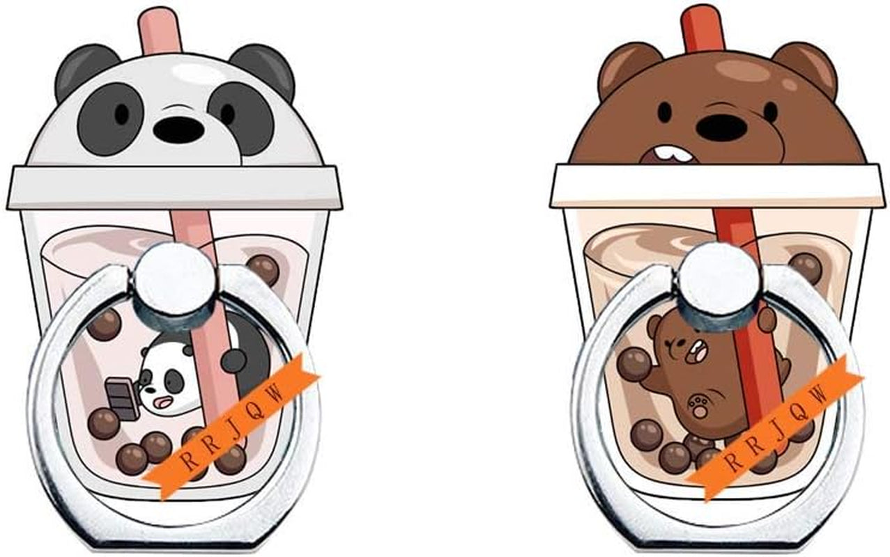 Phone Ring Holder Stand,Cute Animal Phone Ring Stand Holder 360 Rotation Kickstand Finger Ring Cute Turtle Grip Stand for Cellphones,Smartphones and Tablets  RRJQW Boba Milk Tea  