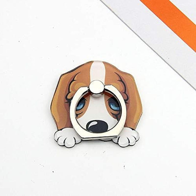 4-Pcs Phone Ring Holder Stand, Cute Animal Dogs Cats Butterfly Ring Stand 360 Rotation Finger Ring Grip Kickstand for Cellphones and Tablets (Dogs Ring)  Mixtecc   