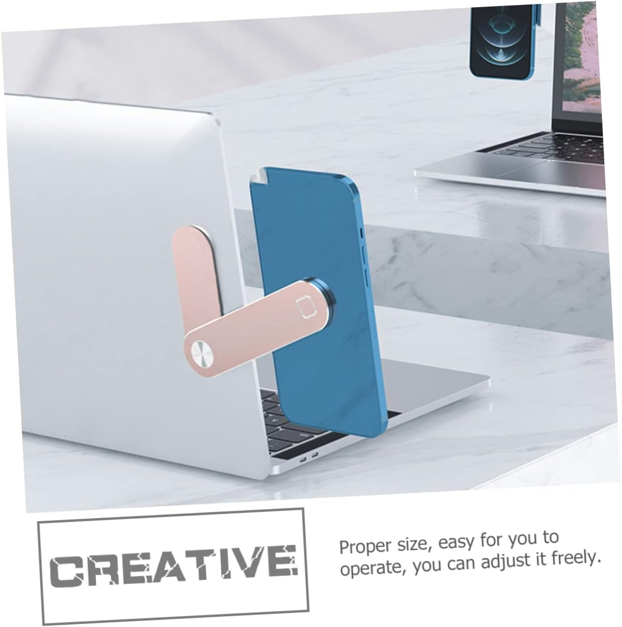 MAGICLULU Flat Expansion Bracket Metal Holder Magnetic Mount Latop Magnetic Phone Rack Magnetic Cell Phone Fixed Clip Mobile Phone Expansion Stand Magnetic Laptop Phone Stands Notebook 1 Set  MAGICLULU   