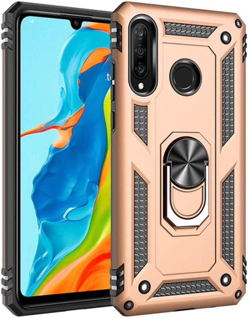 YOGISU for Huawei P30 Lite Shockproof Case for Huawei P40 Lite E Pro P30 Pro P20 Lite P Smart Z 5G Ring Holder Armor Phone Cover,Black,For P30  YOGISU Gold For P20 Lite 2019 