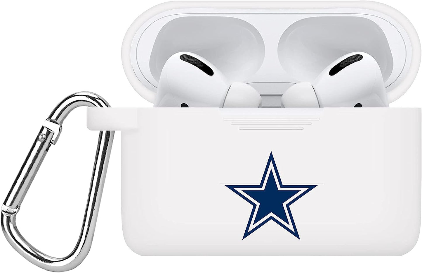 GAME TIME Tampa Bay Buccaneers Silicone Case Cover Compatible with Apple Airpods Pro Battery Case (Black)  Game Time Dallas Cowboys - White  