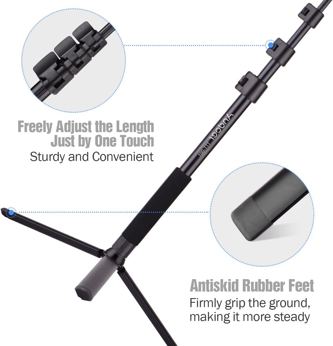 Andoer 54-Inch Selfie Stick Extendable Tripod Stand Aluminum Alloy with Detachable Desktop Tripod Phone Holder Sports Camera Mount Adapter Remote Shutter Compatible with Iphone and Android Phones  Andoer   