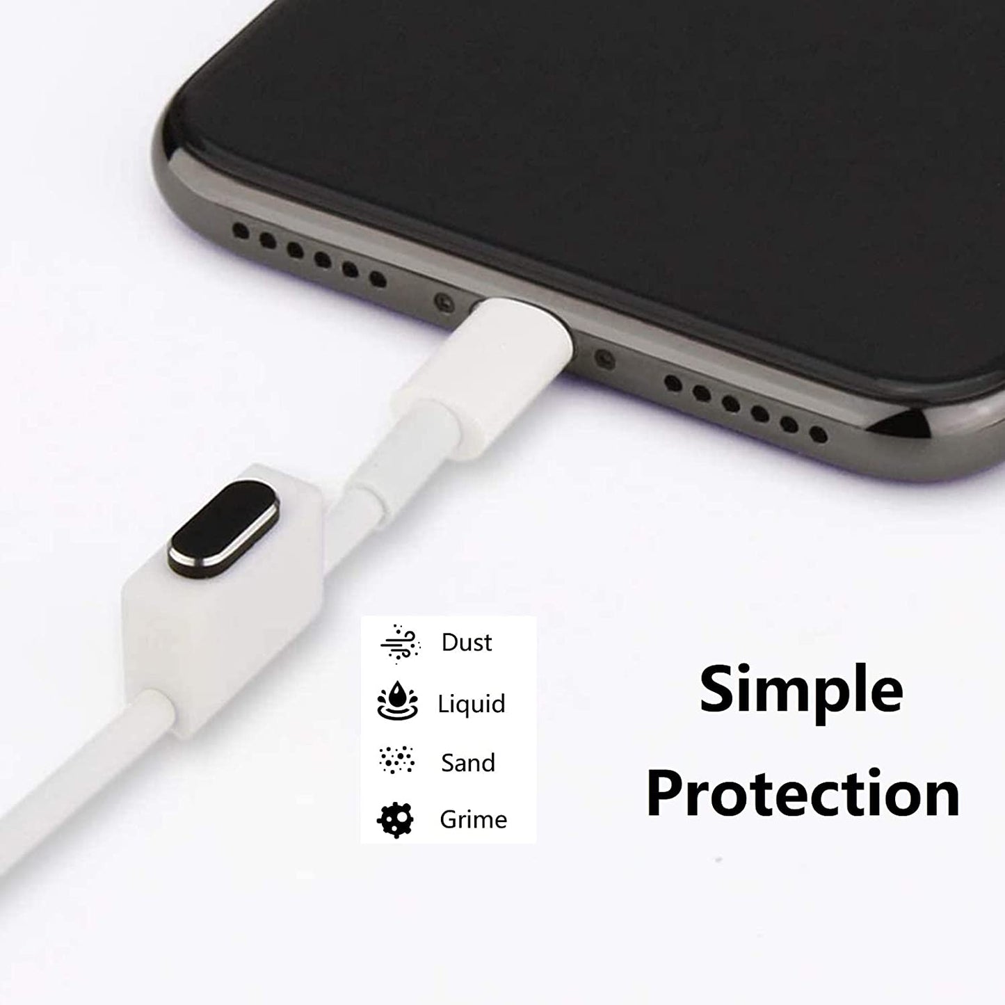 10 Pcs anti Dust Plugs, Charging Dust Cover Iphone Dust Plug Charging Port Covers Compatible with Iphone 12, Pro, Max, X, XS, XR, 11, 8, 7, 6 plus Ipad Mini Air (Black, Gray, Gold, Red, Silver)  kiniza   