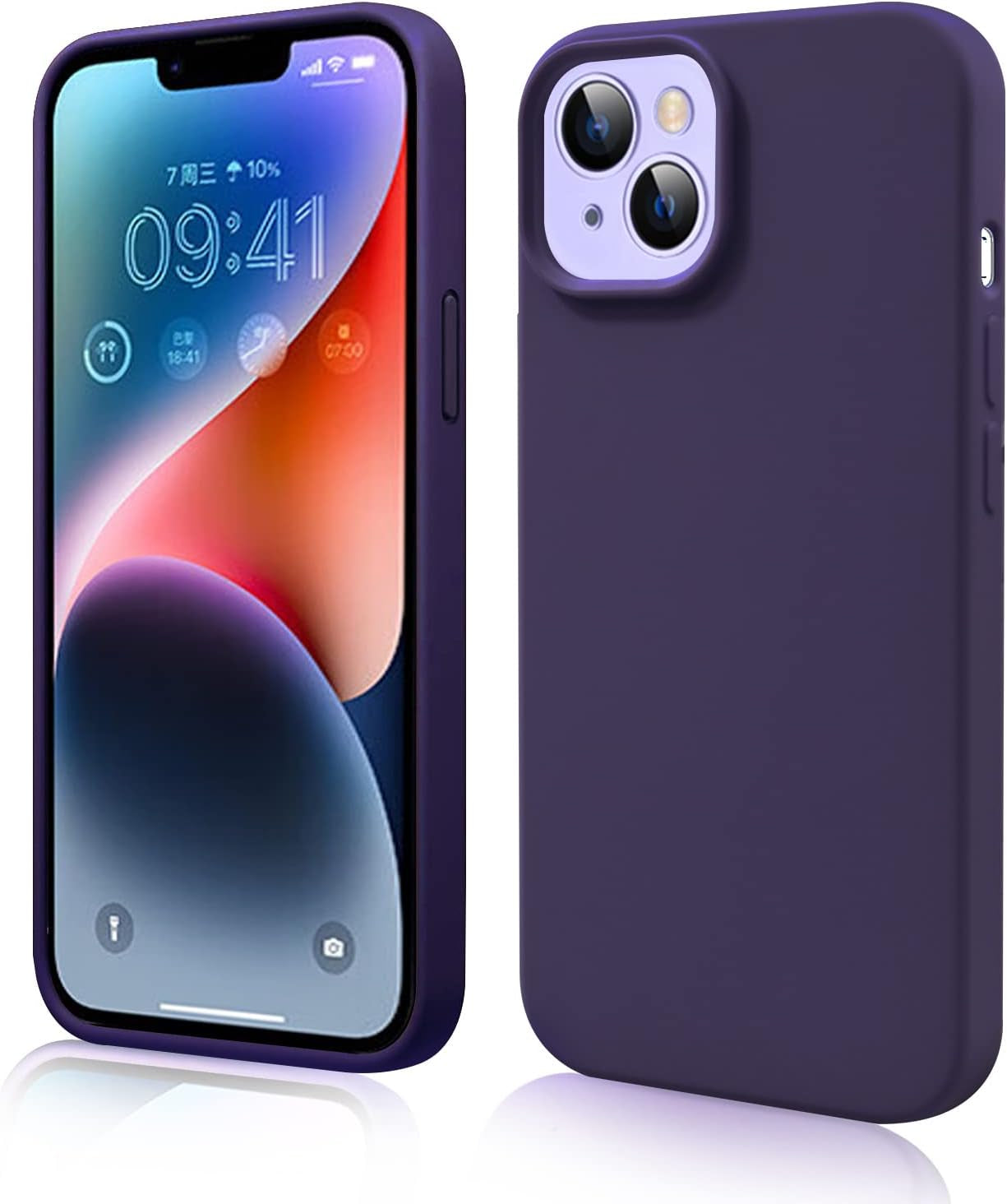 YOZEB Silicone Case Designed for Iphone 14 Pro Max, Shockproof Anti-Scratch and Anti-Fingerprint 4-Layer Full Body Protective Cover Slim Phone Case Compatible with Iphone 14 Pro Max 6.7 Inches (Blue)  YOZEB Ink- Iphone 14  