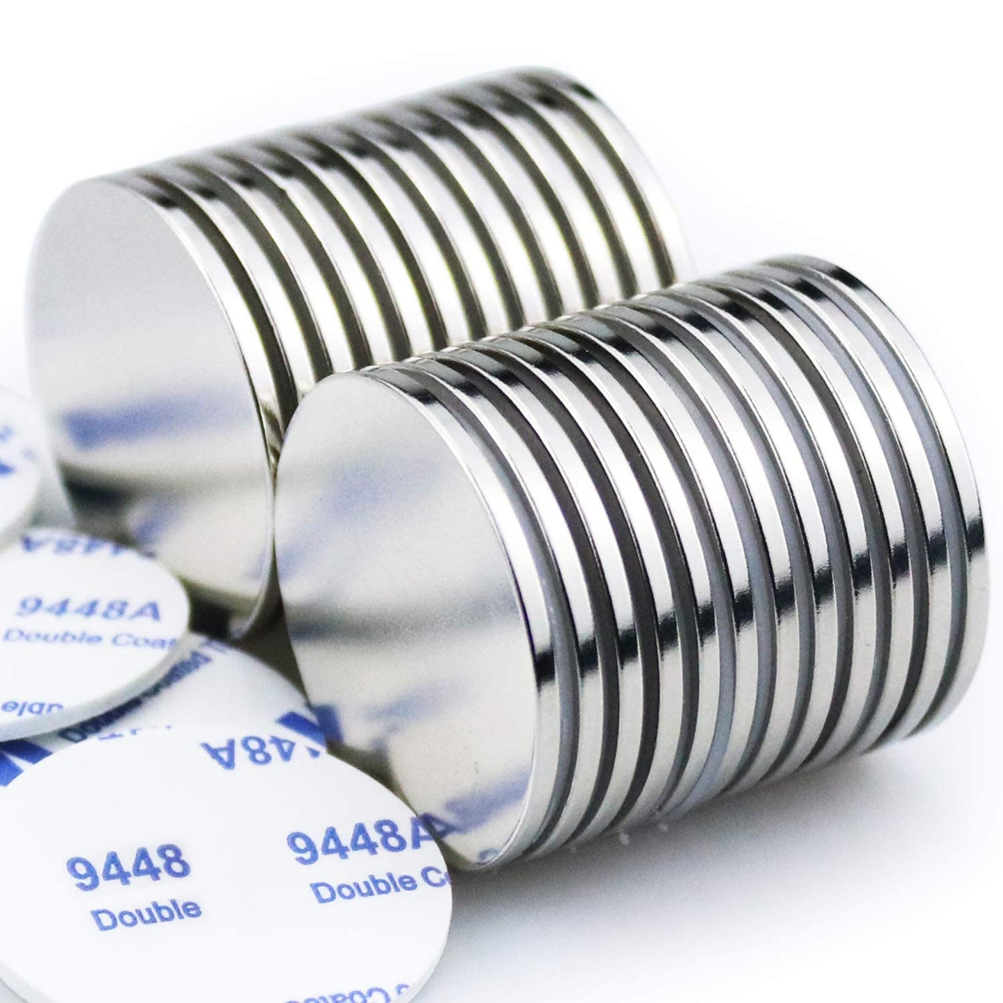 DIYMAG Powerful Neodymium Disc Magnets with Double-Sided Adhesive, Strong Permanent Rare Earth Magnets for Fridge, DIY, Building, Scientific, Craft, and Office Magnets, 1.26 Inch Diameter, Pack of 6  DIYMAG 24P 32x2 